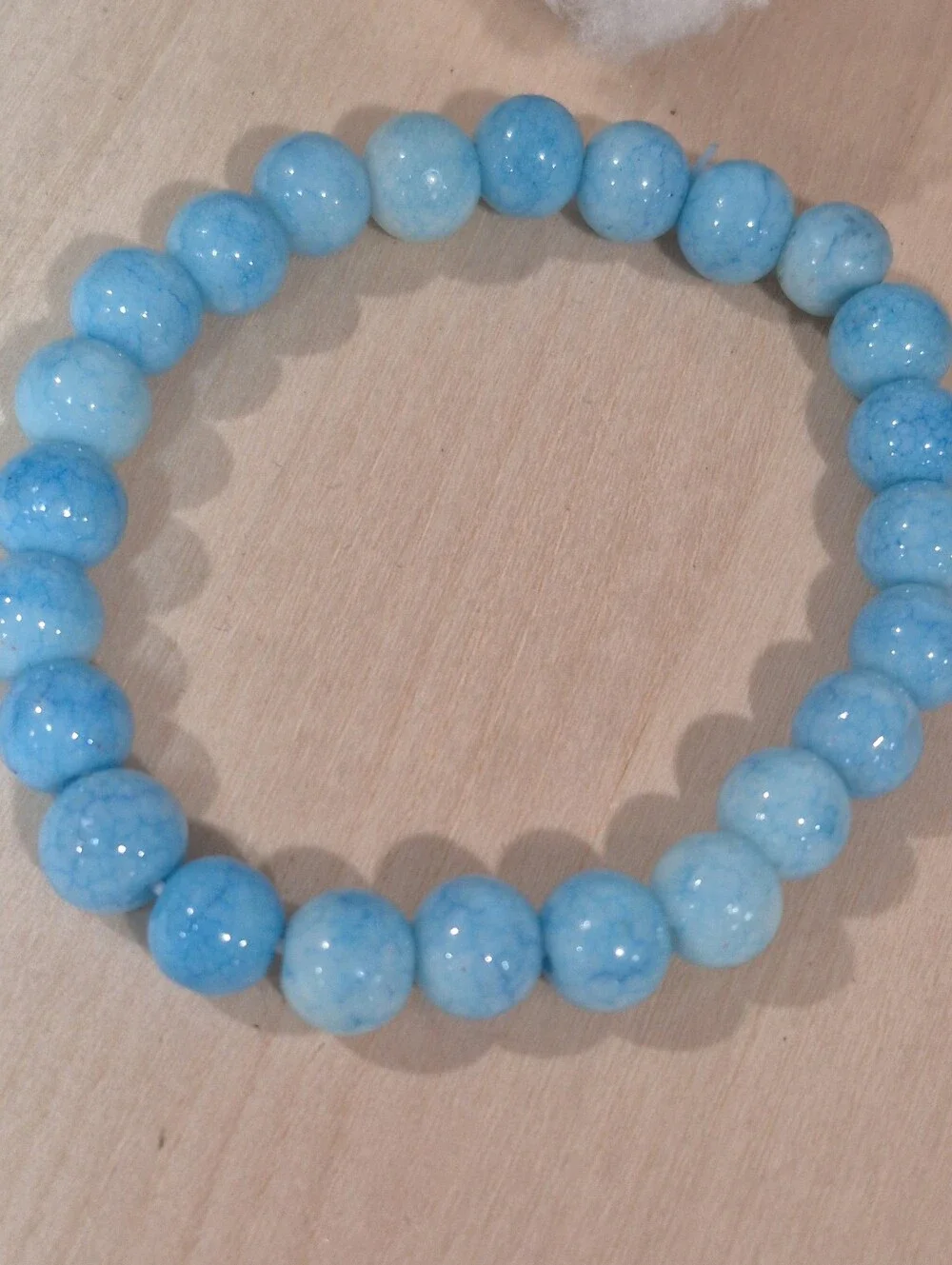 🩵🩵NEW🩵🩵 PRETTY!! 8MM LARIMAR Beaded Stretch Bracelet
